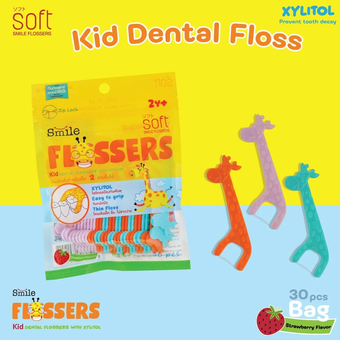 Smile Soft Flossers Kid Dental Floss 2y 