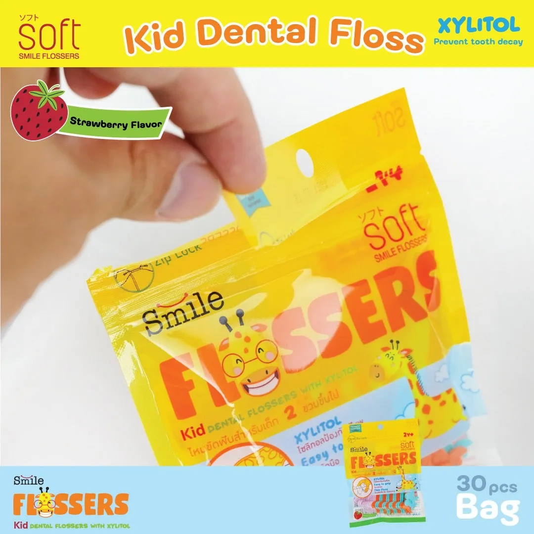 Smile Soft Flossers Kid Dental Floss 2y 