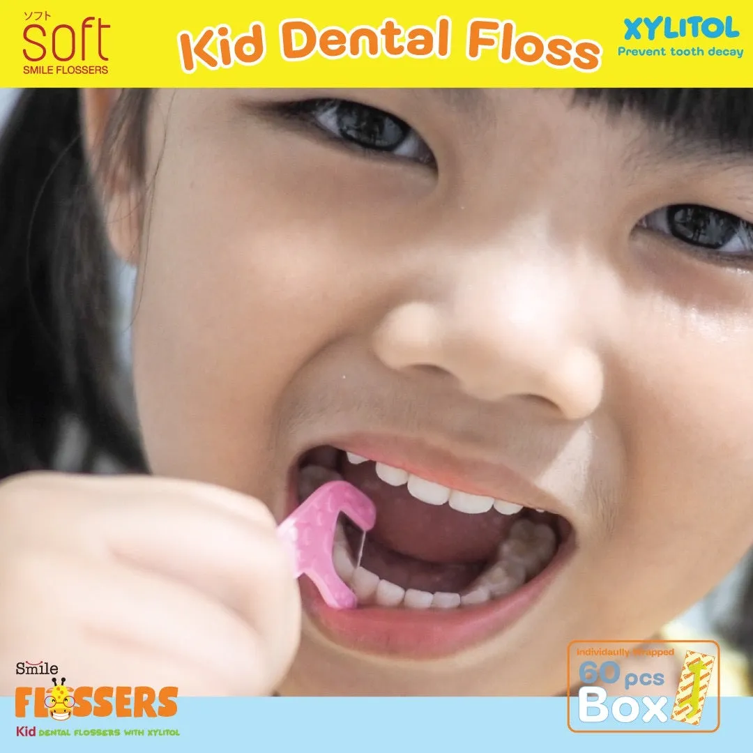 Smile Soft Flossers Kid Dental Floss 2y 