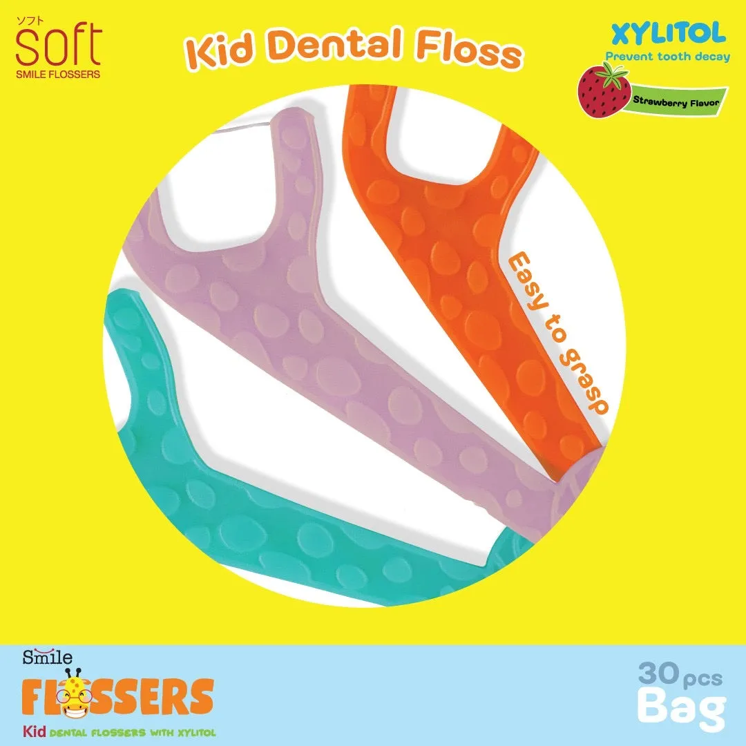 Smile Soft Flossers Kid Dental Floss 2y 