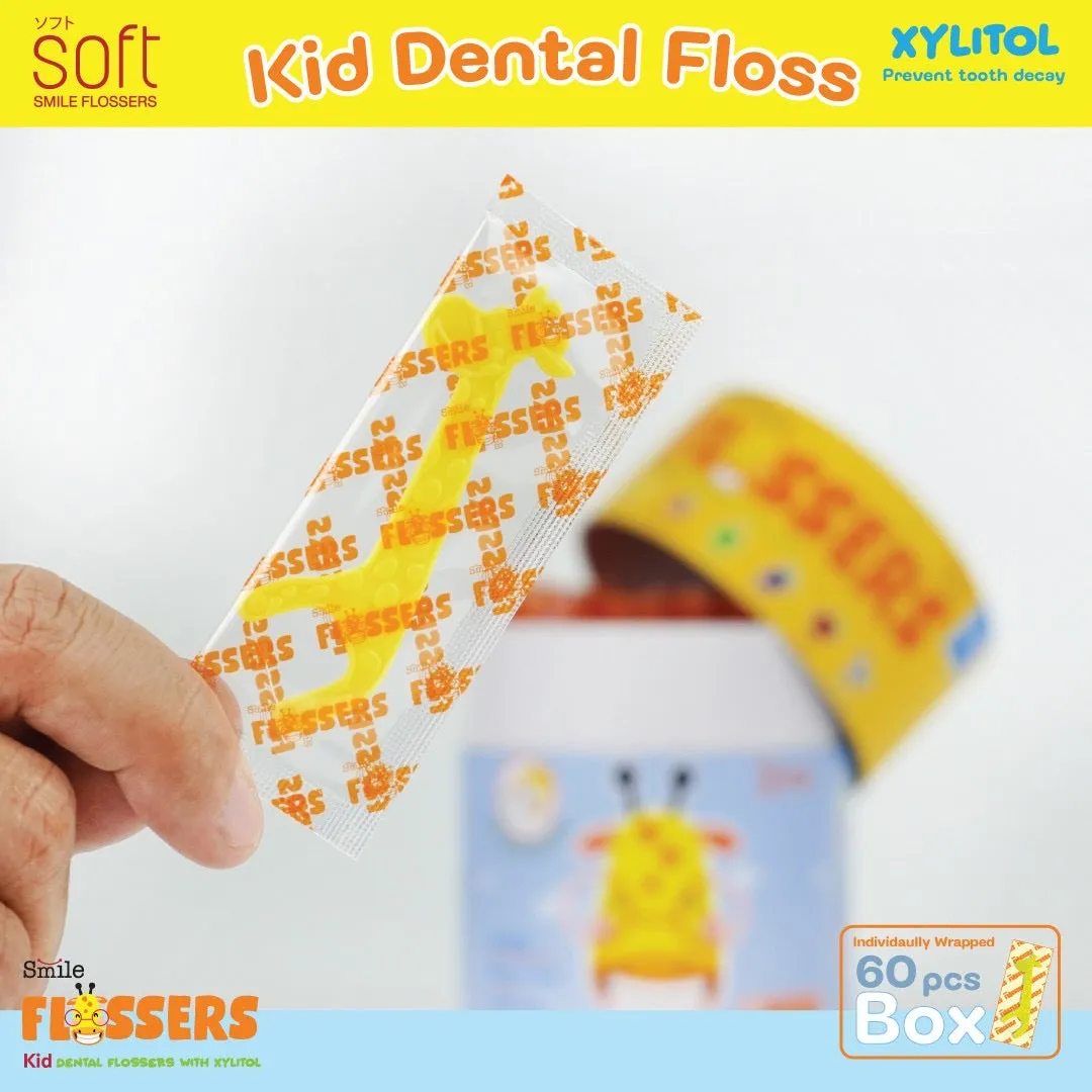 Smile Soft Flossers Kid Dental Floss 2y 