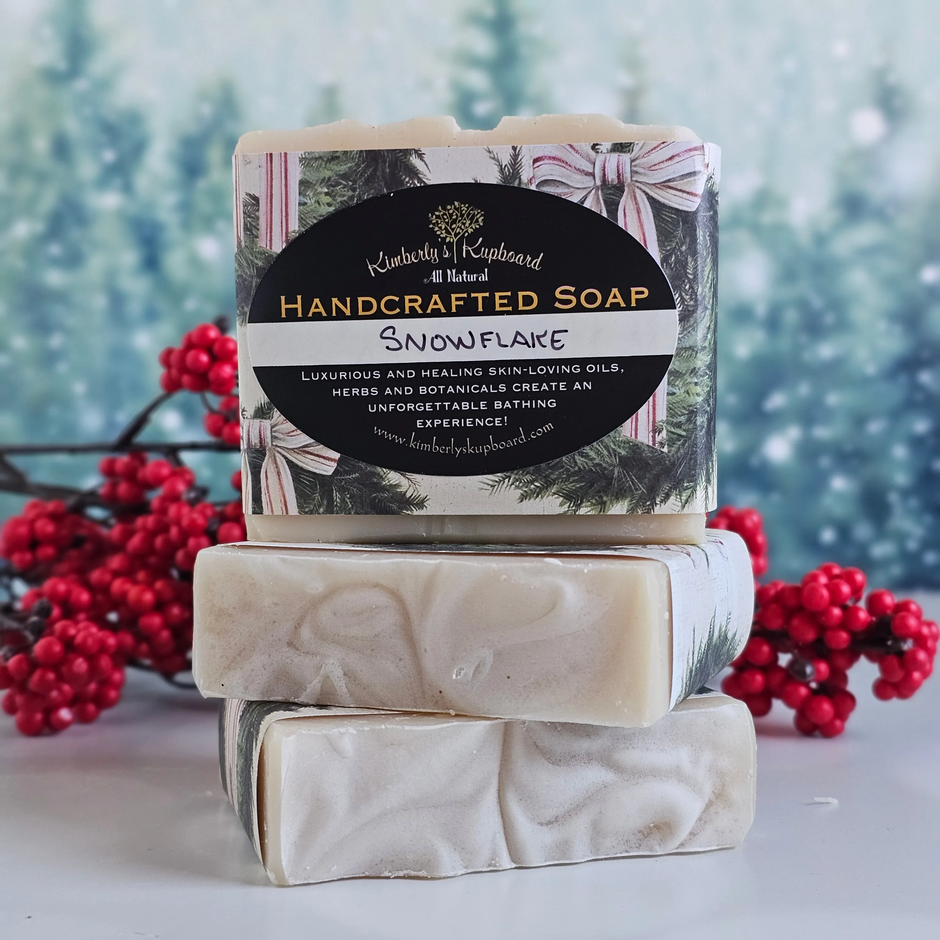 SnowFlake Soap--natural Cold Process Tallow Soap