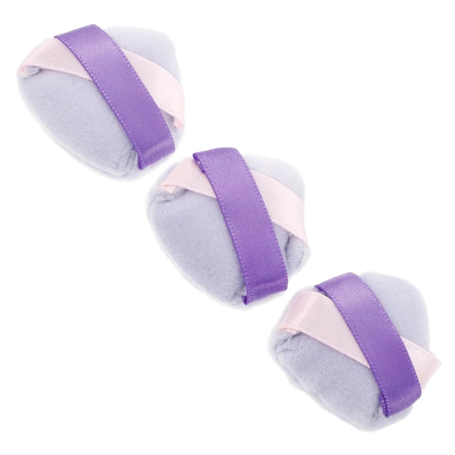 SOIMISS 3pcs Triangle Makeup Puff Soft Velour Applicators for Loose Powder Setting Powder and Foundation Travel Friendly Reusable Easy to Clean Smooth Finish Cosmetic Tool