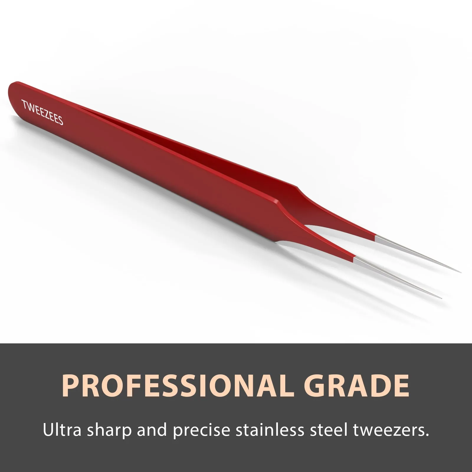 Splinter Tip Tweezers |Stainless Steel | Red