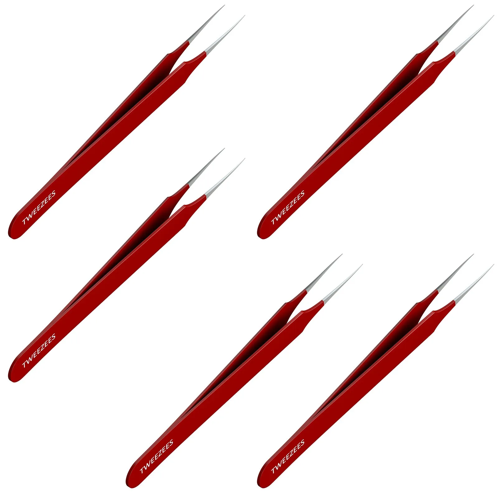 Splinter Tip Tweezers |Stainless Steel | Red