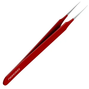 Splinter Tip Tweezers |Stainless Steel | Red