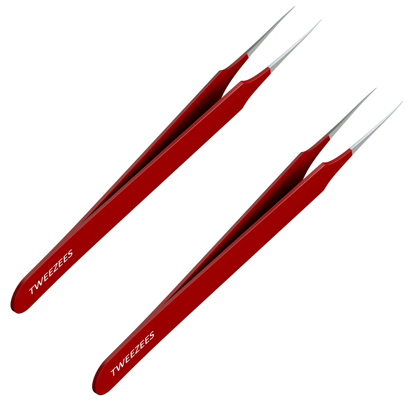 Splinter Tip Tweezers |Stainless Steel | Red