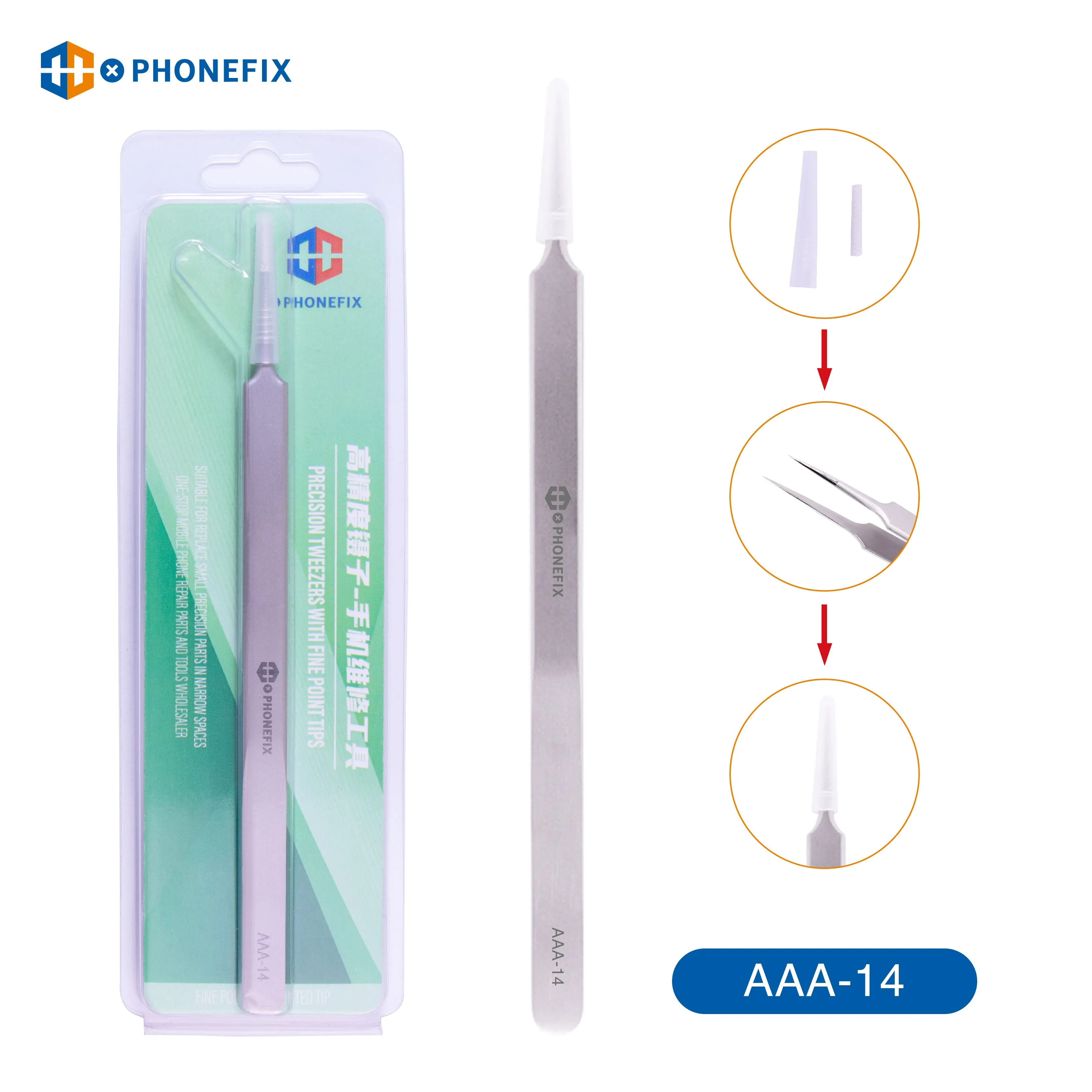 Stainless Steel Anti-Static Tweezers Precision Pointed Tweezers Tool
