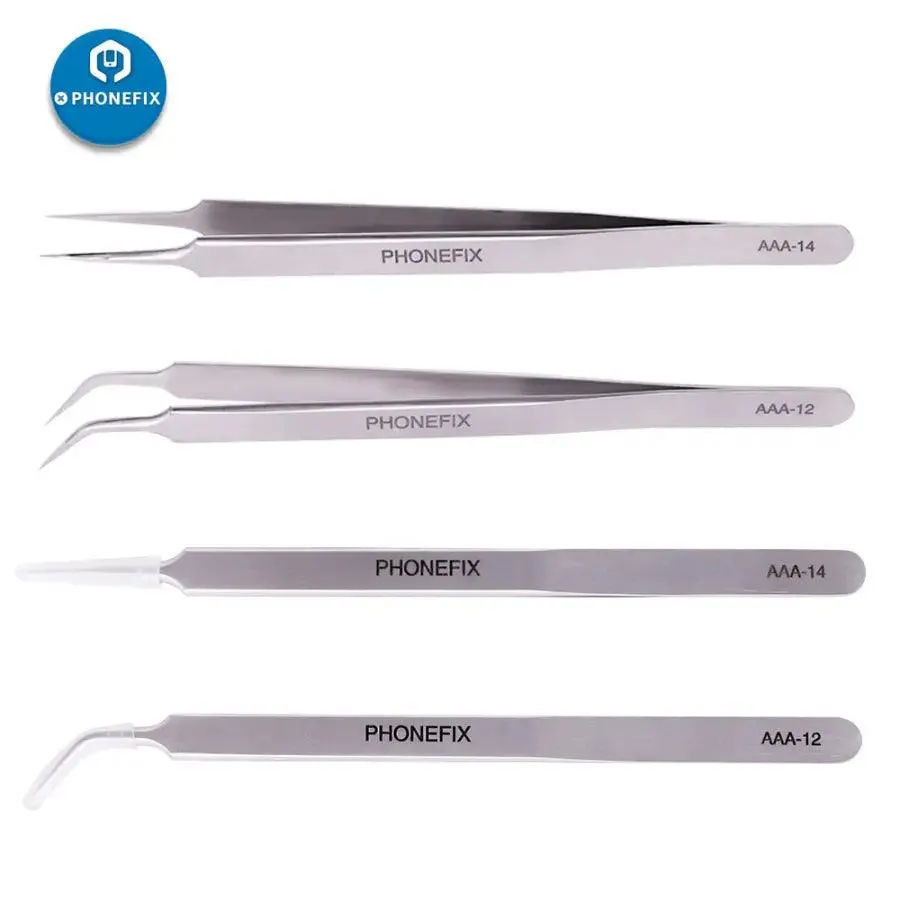 Stainless Steel Anti-Static Tweezers Precision Pointed Tweezers Tool