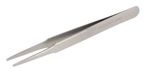 Stainless Steel Economy Tweezers Style 2A with Flat and Fine Round Tips