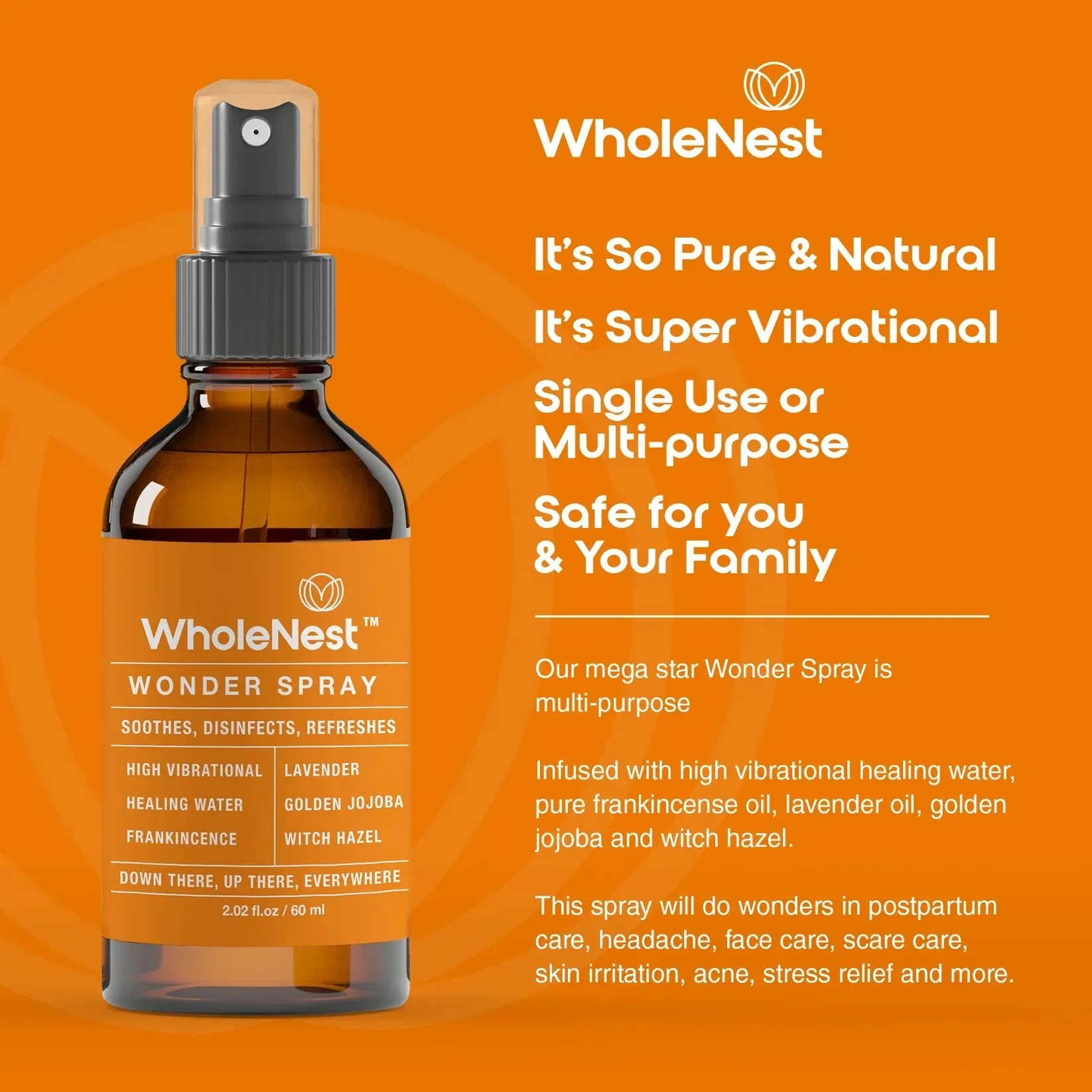 Stitches & Wounds Care, Stress and Headaches Relief,  Energy Booster, Multipurpose Wonder Spray