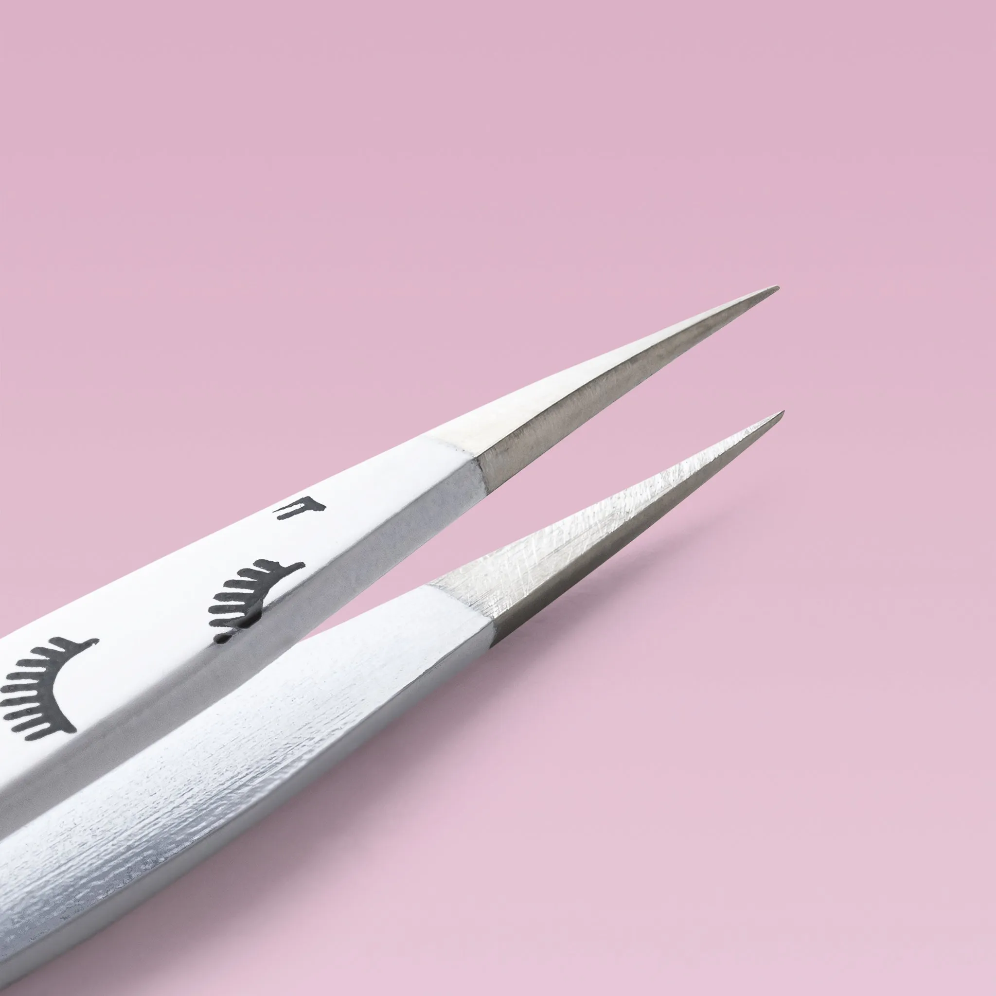 STRAIGHT LASH TWEEZERS  - LASH PRINT