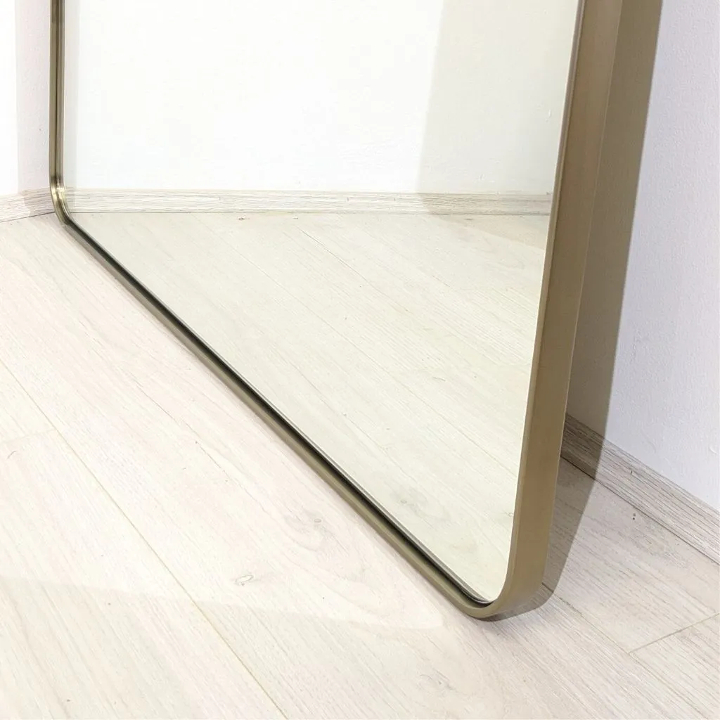 Studio Arch Floor Mirror, Brass