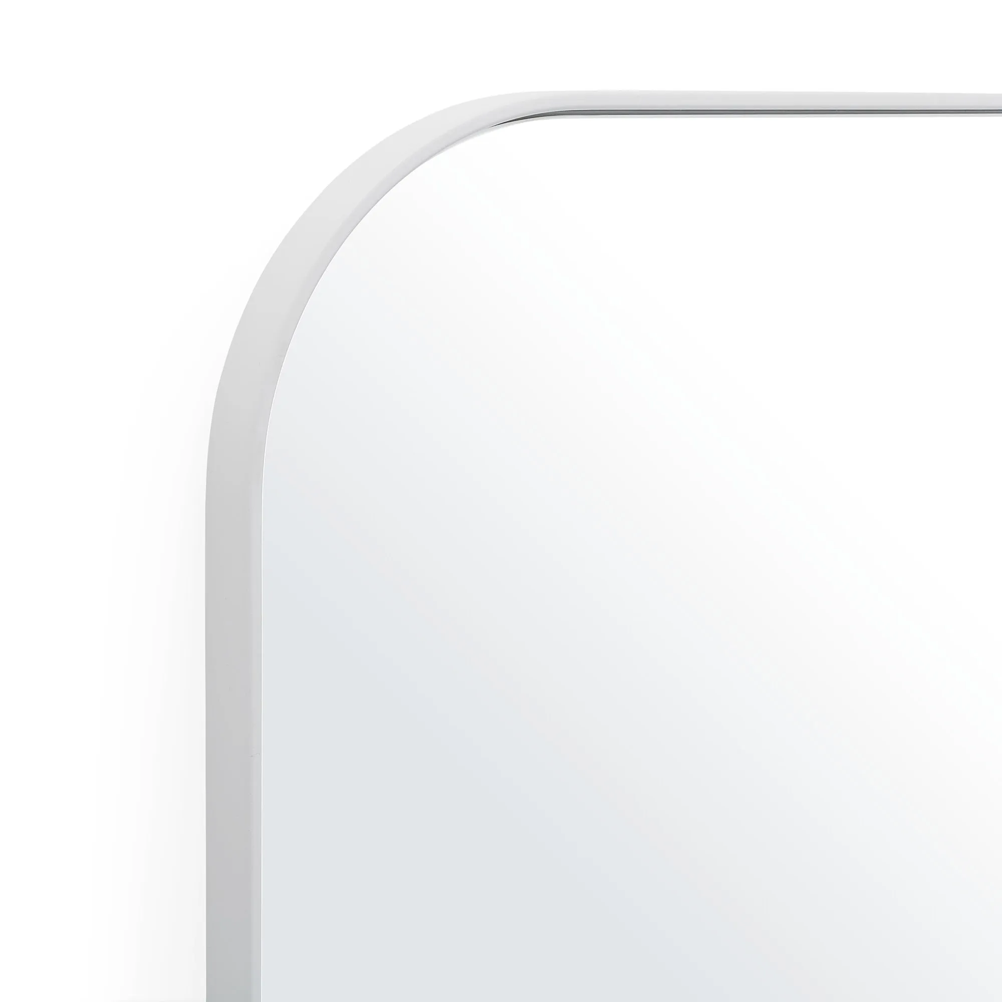 Studio Square Curve Mirror, White
