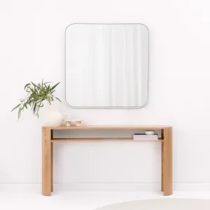 Studio Square Curve Mirror, White