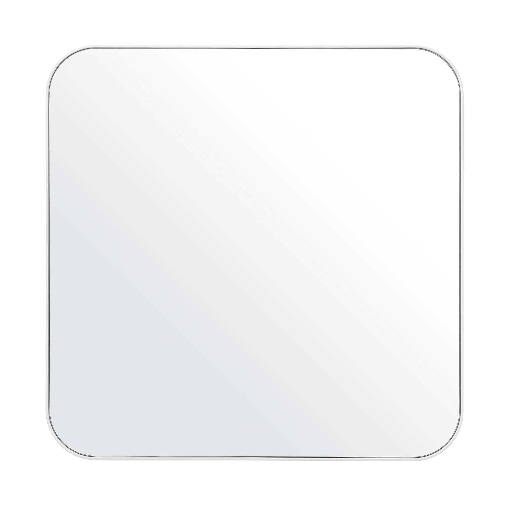 Studio Square Curve Mirror, White
