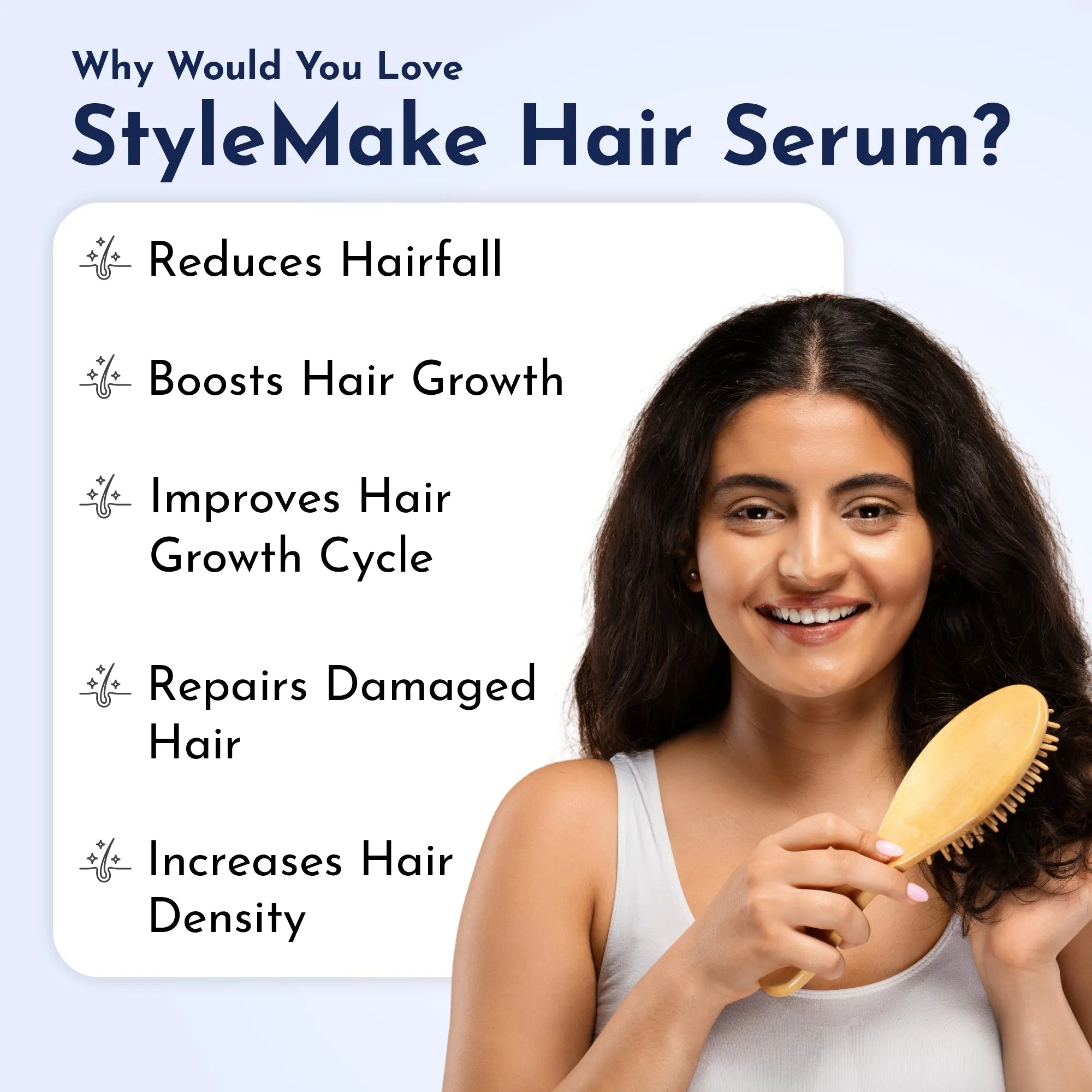 StyleMake Advanced Hair Serum for Men & Women With 3% Redensyl, 3% Procapil, 3% Anagain, 1% Capilia Longa | Hair Fall Control | 60ml