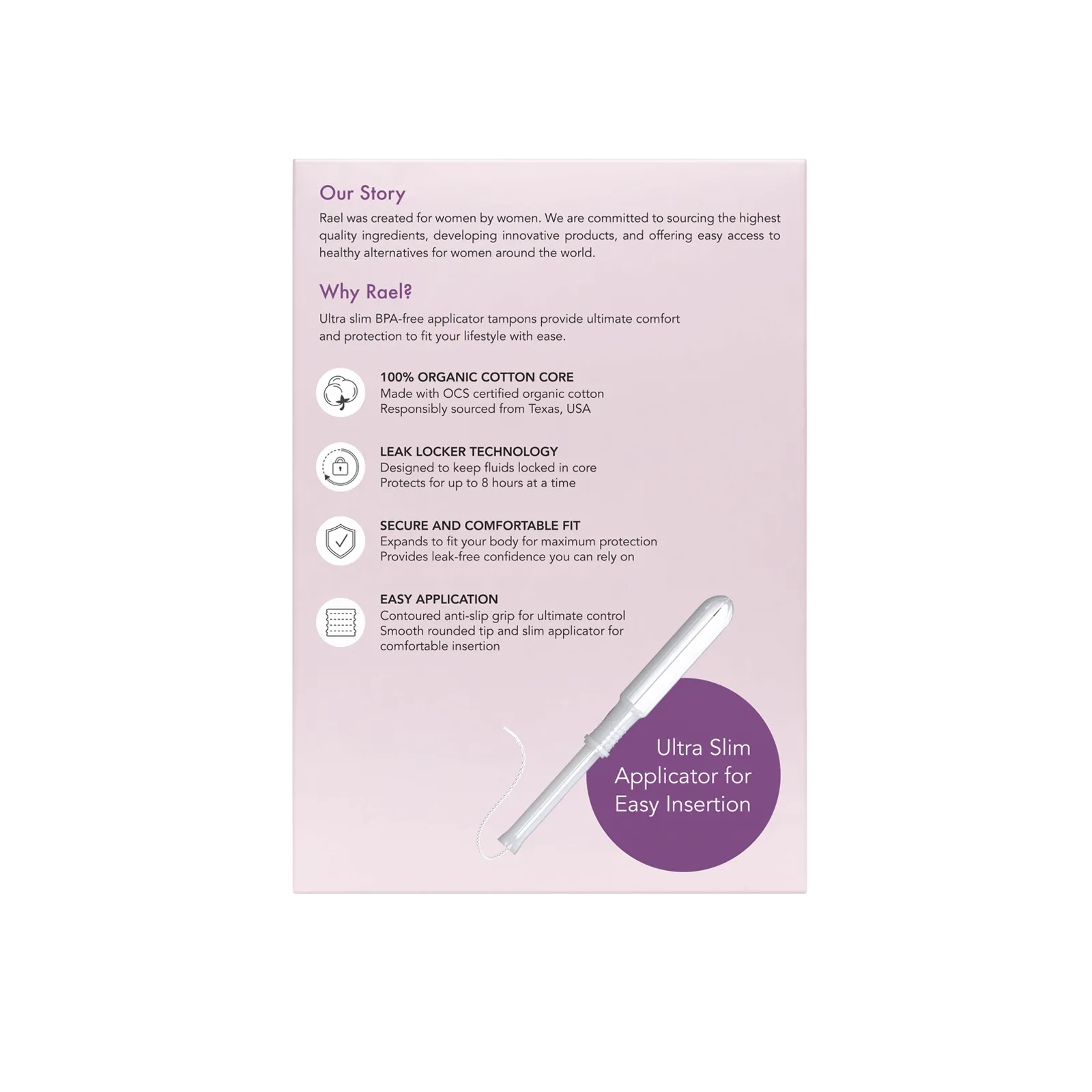 Super Certified Organic Cotton Tampons with BPA-Free Applicator 16s