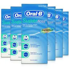 Super Floss Dental Floss on Braces and Implants 50 Pc