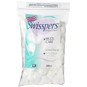 SWISSPERS - Multicare Cotton Balls - 200 Cotton Balls