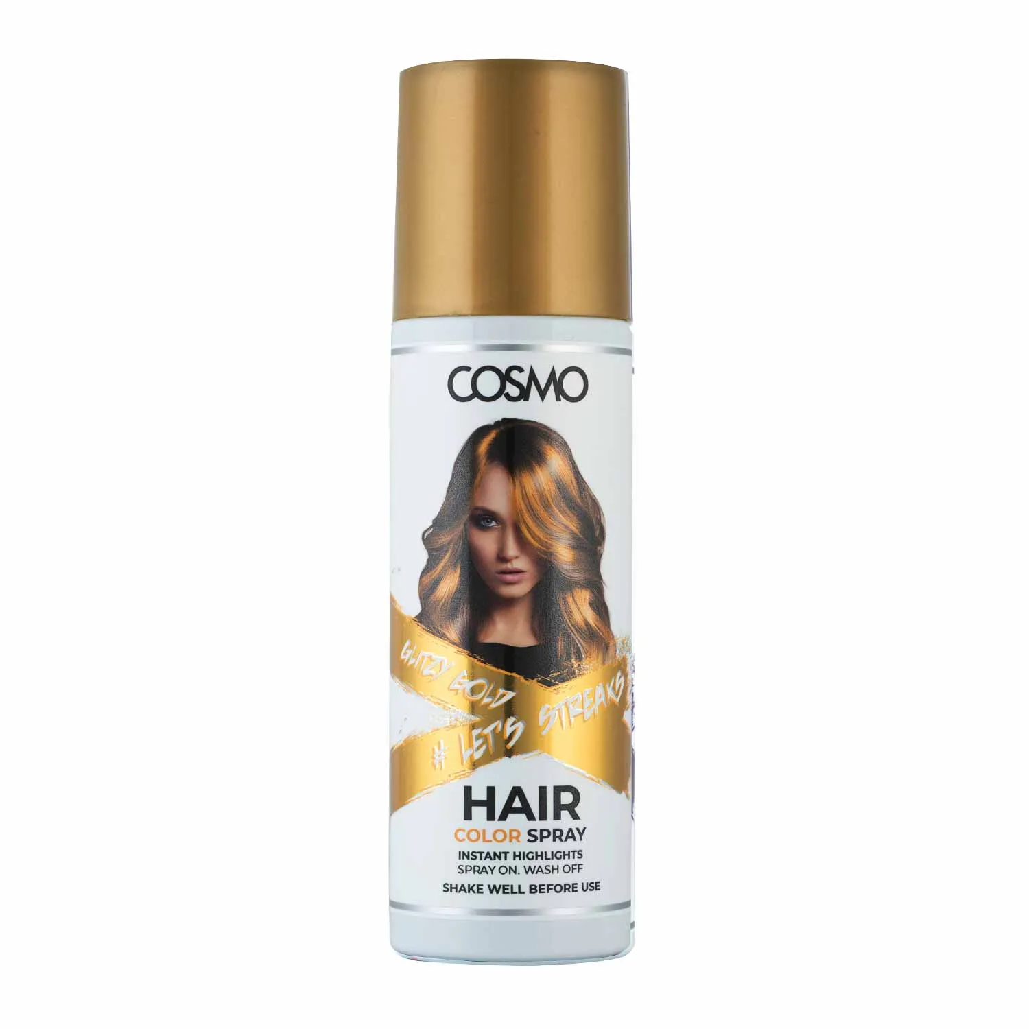 TEMPORARY HAIR COLOUR SPRAY - GLITZY GOLD