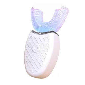 Toothbrush Silicone Electronic USB Rechargeable 4 Modes Blue