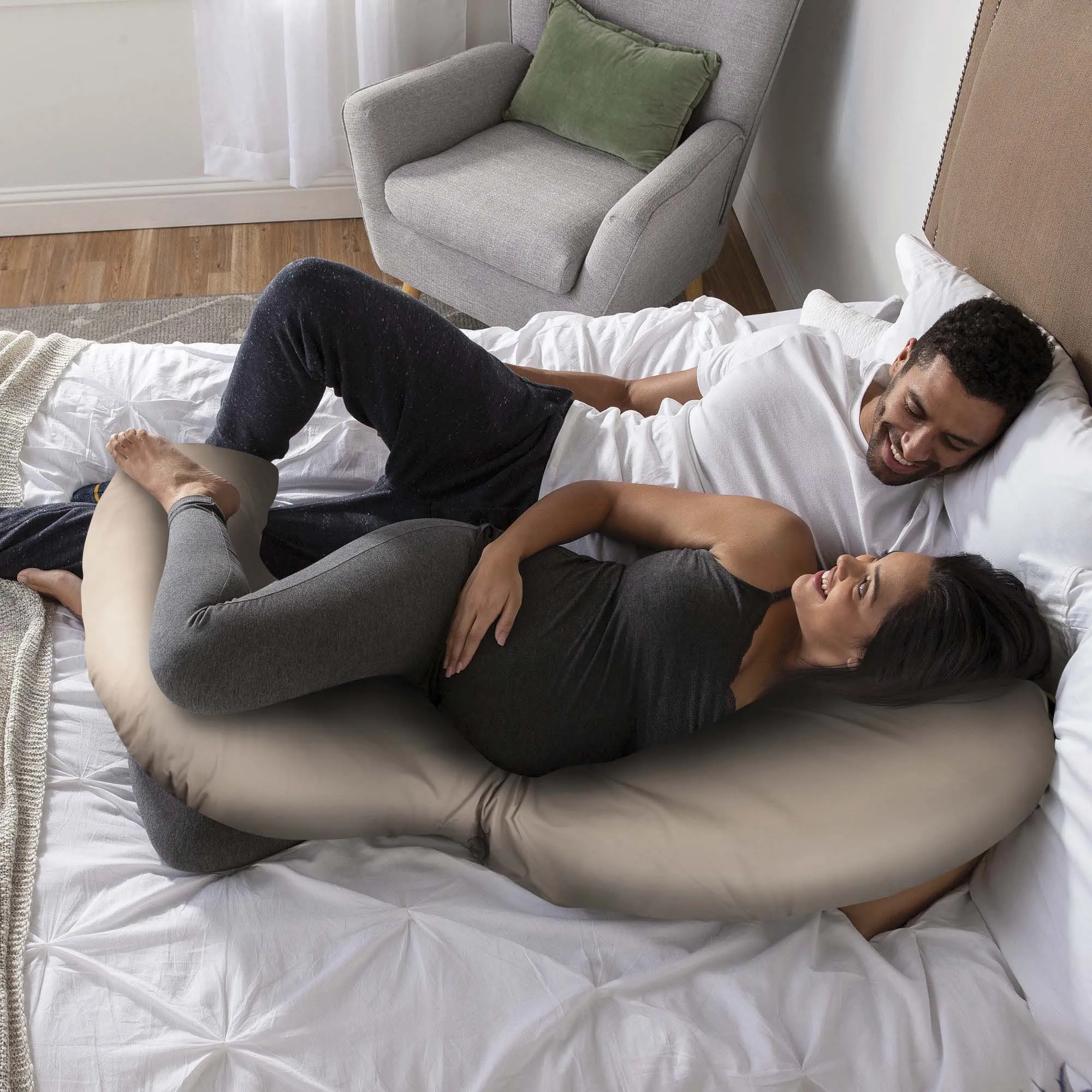 Total Body Pregnancy Pillow with Organic Cotton Pillow Cover