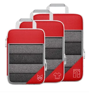 Travel Bag Suit With Shoe Bag Mesh Visual Luggage Organizing