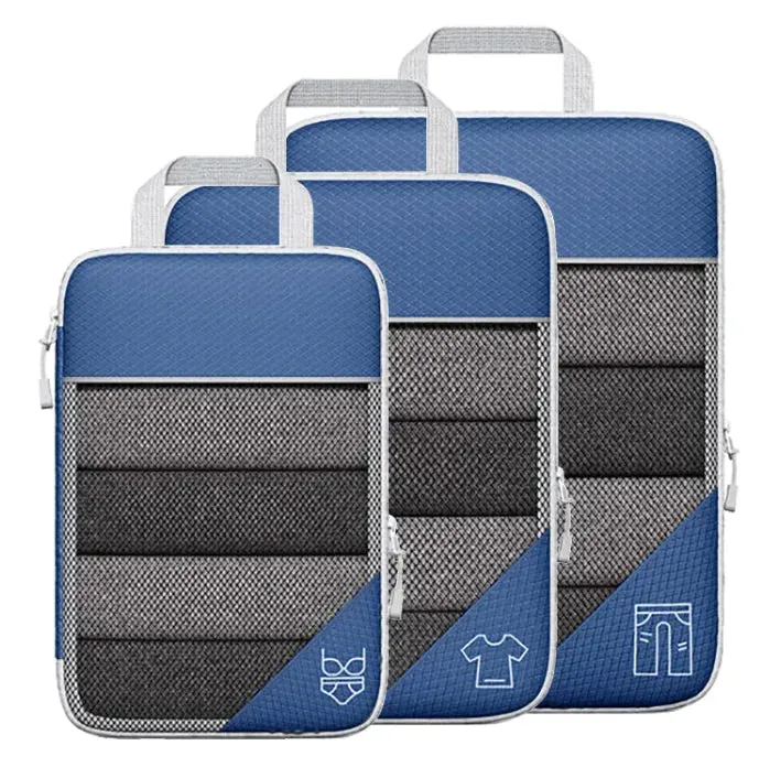Travel Bag Suit With Shoe Bag Mesh Visual Luggage Organizing