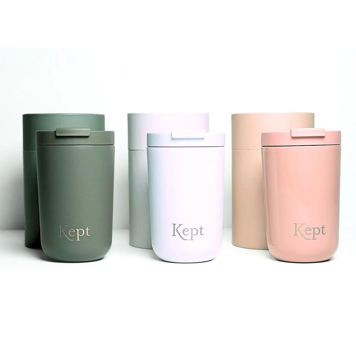 Travel Mug & Water Bottle Set, Chalk