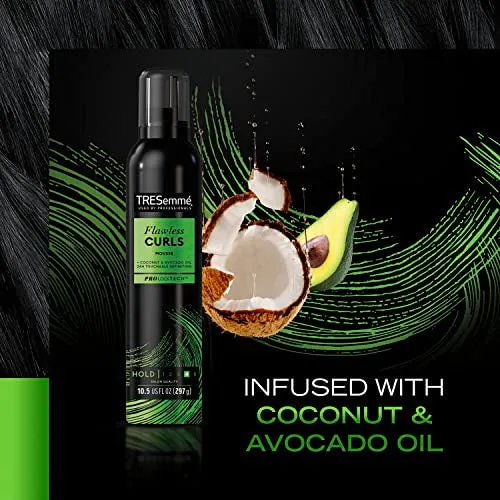 TRESemmé Flawless Curls Pack of 6 Nourishing Mousse With Coconut and Avocado Oil 10.5 oz
