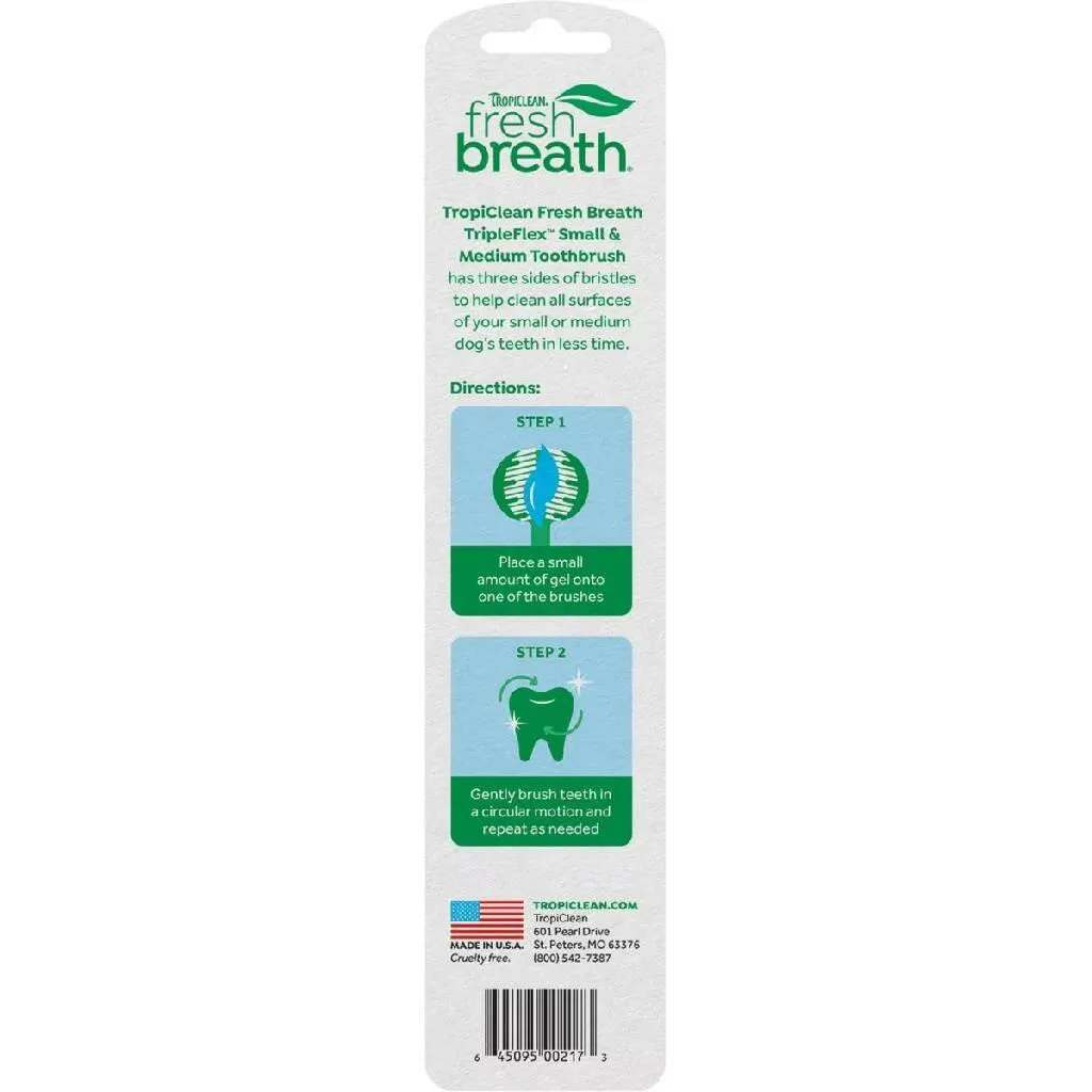 Tropiclean Fresh Breath Toothbrush For Small Dogs