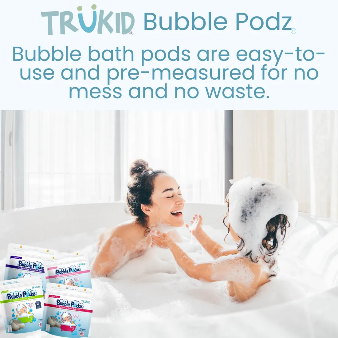 TruKid Lavender Scented Bubble Podz, 10 pcs Exp: 10/25