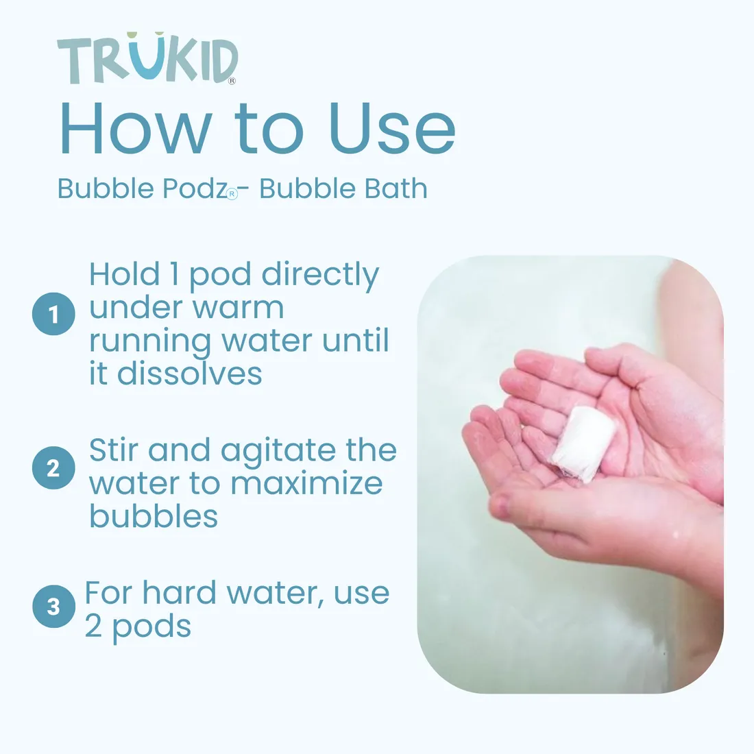 TruKid Lavender Scented Bubble Podz, 10 pcs Exp: 10/25