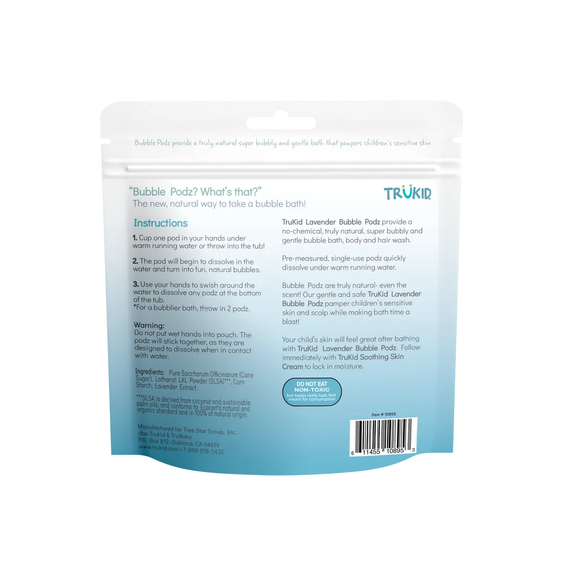 TruKid Lavender Scented Bubble Podz, 10 pcs Exp: 10/25