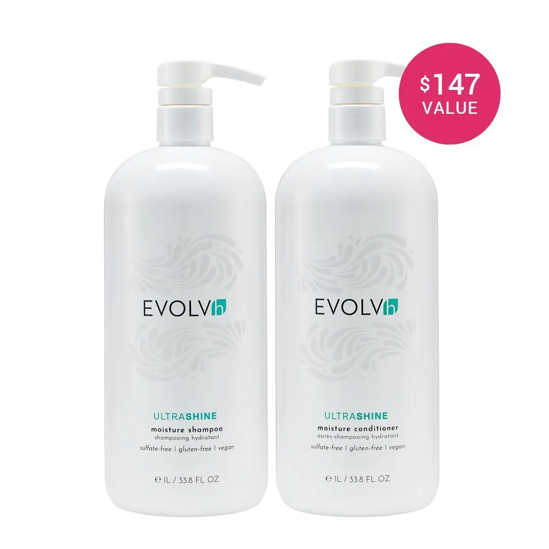 Ultrashine Moisture Shampoo & Conditioner 1L Duo