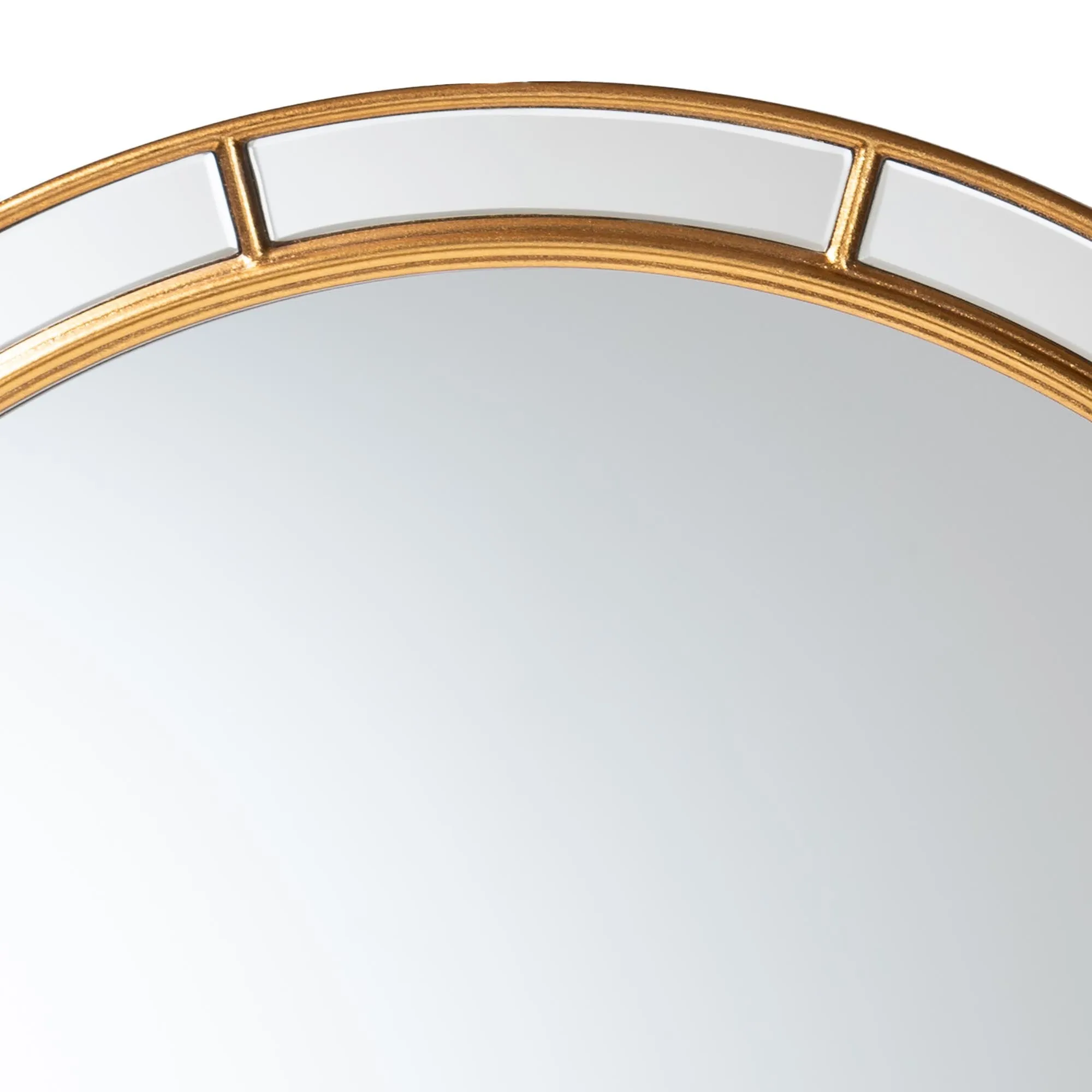 Ulvi Antique Goldleaf Round Accent Mirror