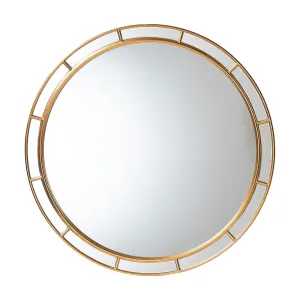 Ulvi Antique Goldleaf Round Accent Mirror