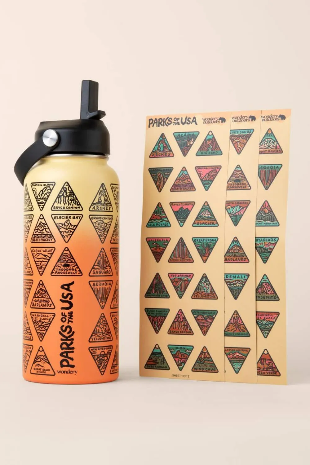 USA Bucket List National Parks Bottle