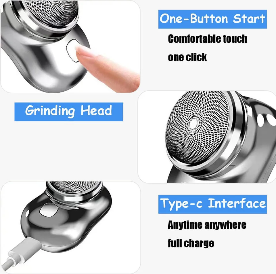 USB Mini Rechargeable Waterproof Electric Shaver Small Size Hair Shaver Trimmer