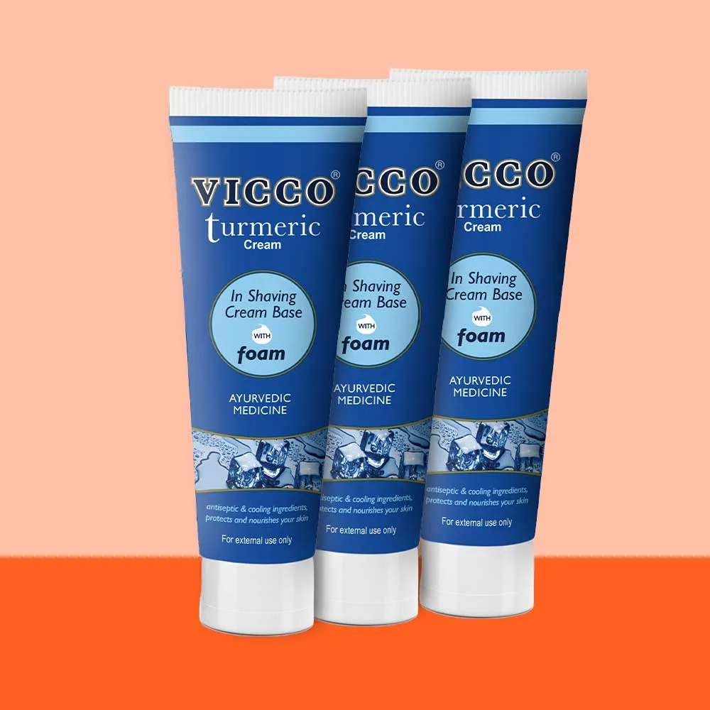 Vicco Turmeric in Shaving Cream Base 70gm  (Pack of 3) SP