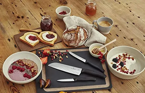 Victorinox, Swiss Classic KITCHEN KNIFE/ PARING KNIFE/ VEGETABLE KNIFE, 8 cm, wavy edge - BLACK colour.
