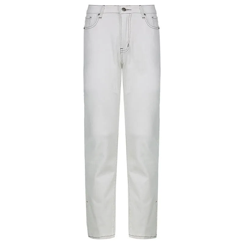 waist Slimming Denim Trousers Women