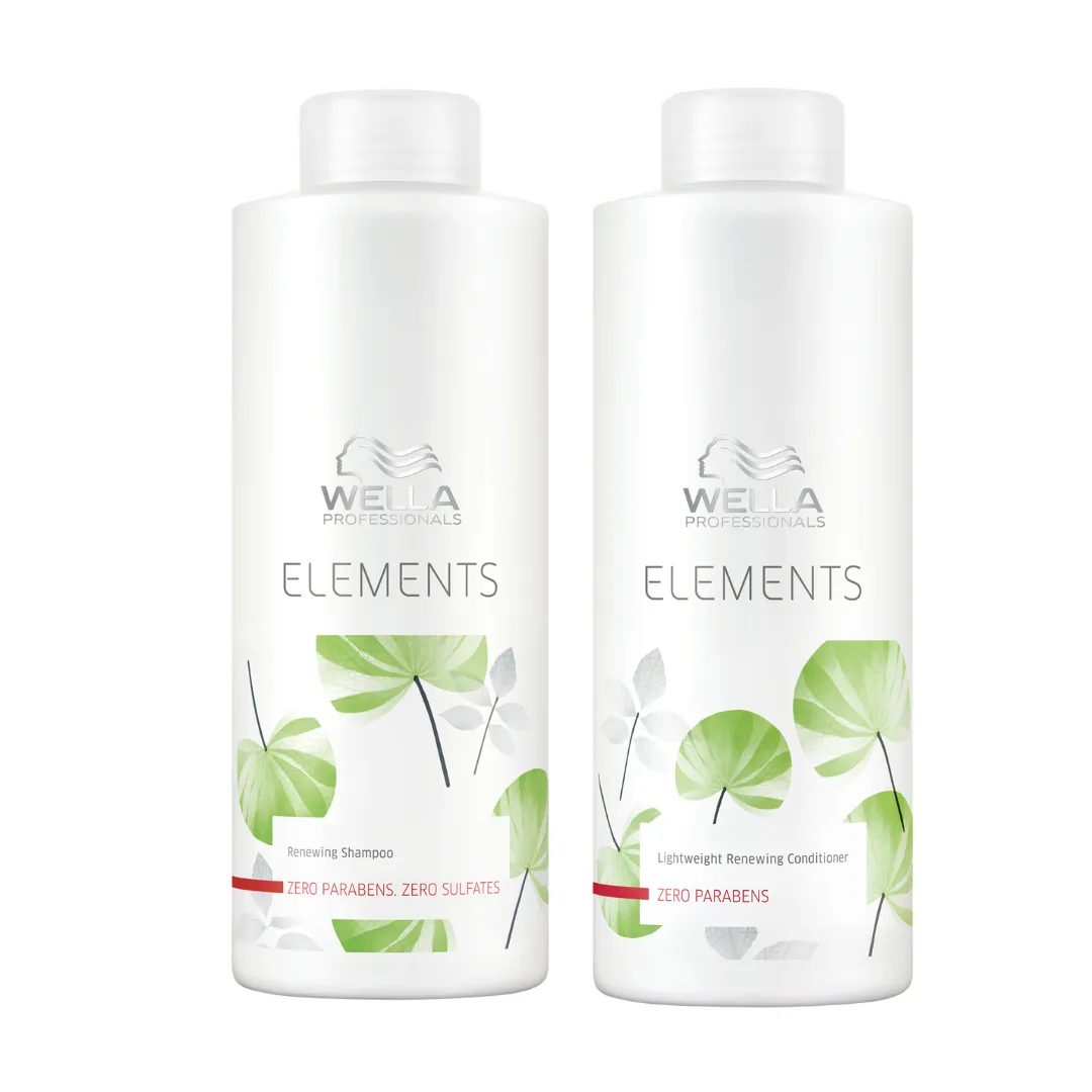 Wella Elements Renewing Shampoo & Lightweight Renewing Conditioner 1 Litre Duo
