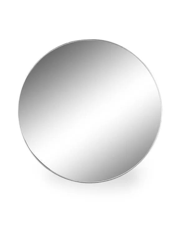 Westdene Large Silver Frame Round Mirror 91 cm