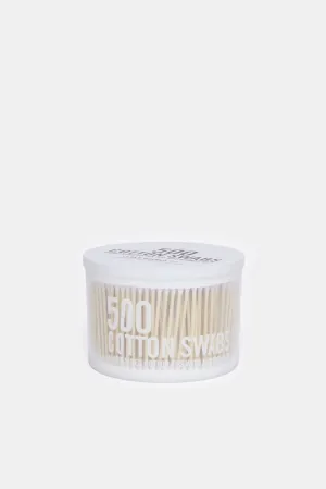 White Double Sided Cotton Swabs Set (500 Piece)