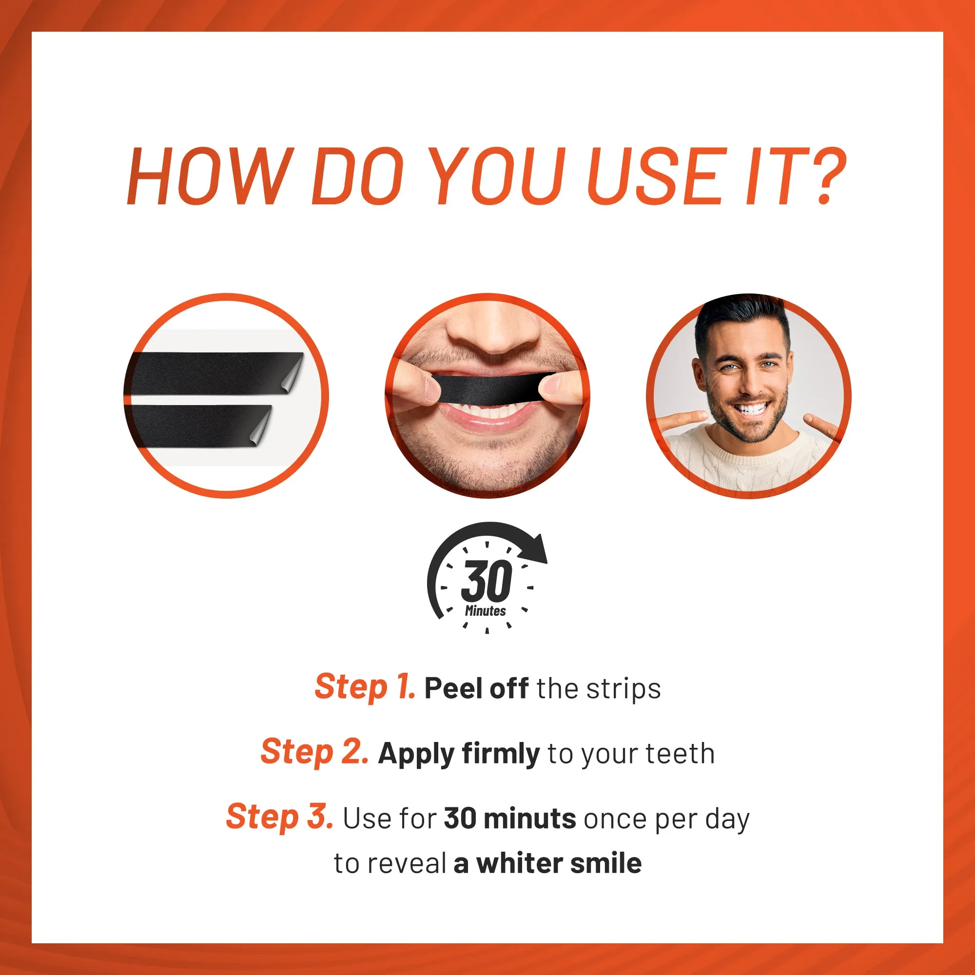 White Glo Charcoal Deep Stain Remover Activated Charcoal Strips