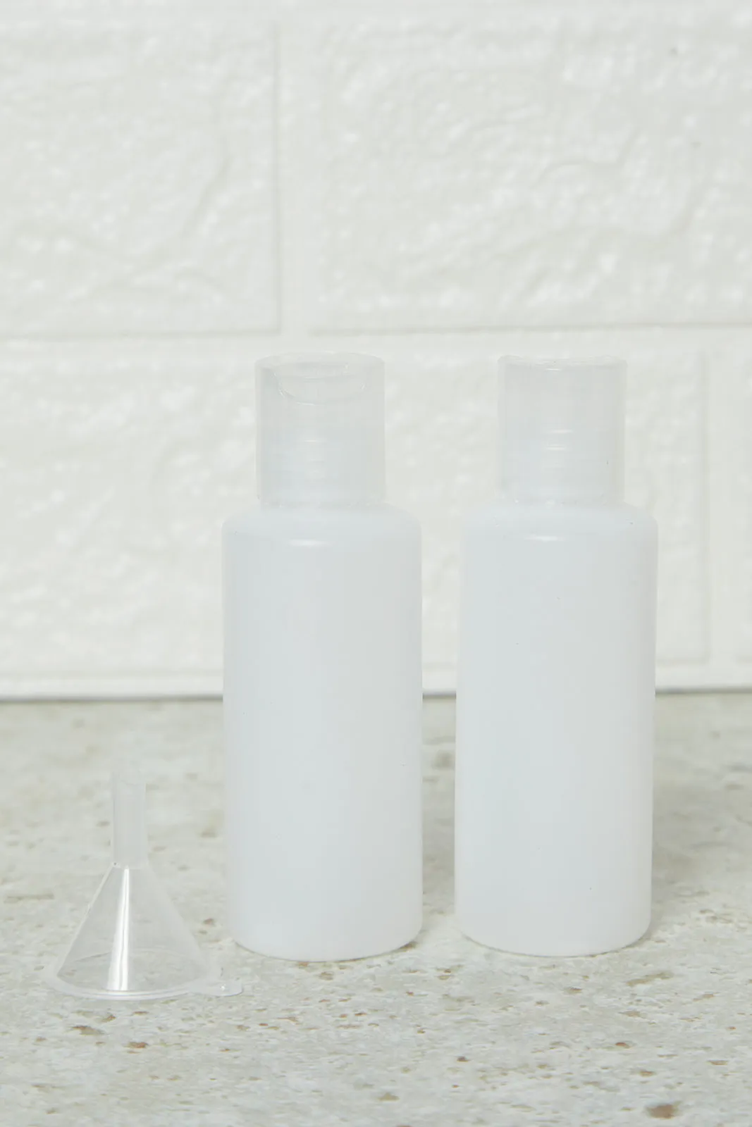 White Travel Bottle Set (4 Piece)