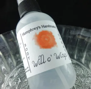 WILL O WISP Body Spray | 2 oz 4 oz | Mango | Strawberries | Freesia | All Natural Perfume