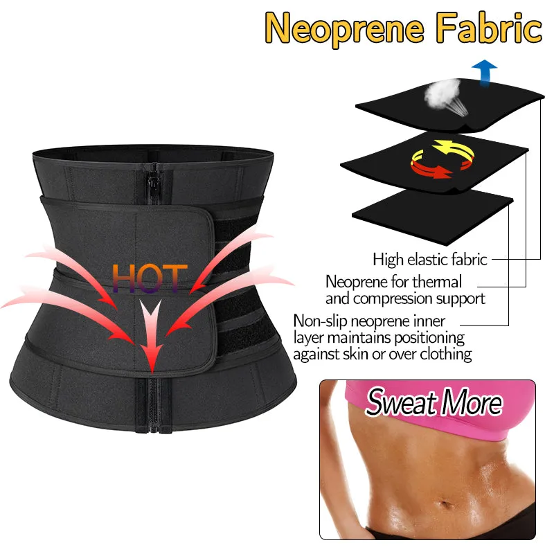 Women's Waist Trainer Neoprene Sauna Belt Tummy Control Strap Slimming Fitness Belt